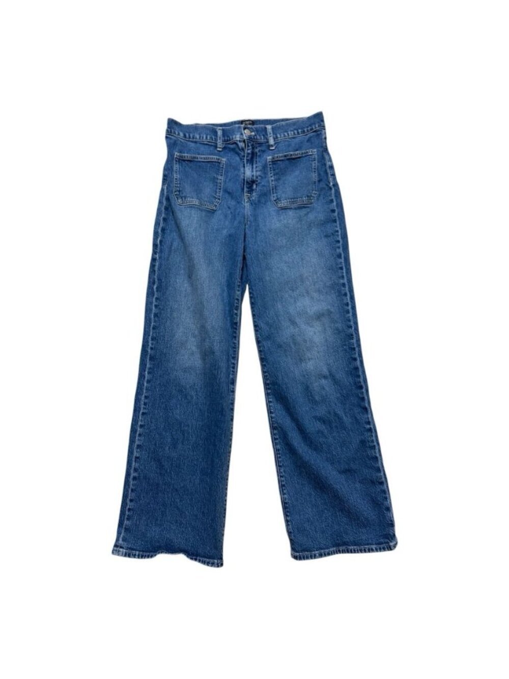 J.Crew Full Length Wide Leg Jeans Women’s Size 29 Medium Wash High Rise
